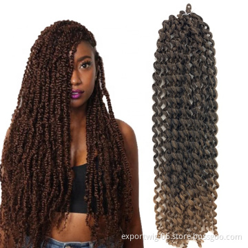 Passion Twist Crochet Hair Water Wave Crochet Braids Synthetic Braiding Hair Extensions Curly wave Crochet Hair